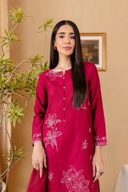 Lilly 3Pc - Embroidered Karandi Dress - BATIK