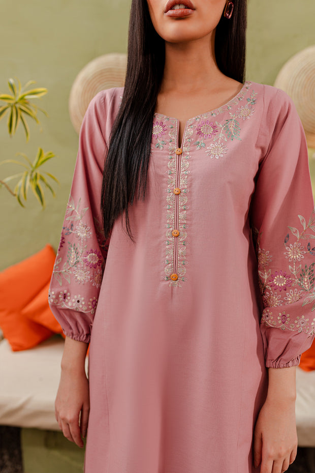 Nelly 2Pc - Embroidered Khaddar Dress - BATIK