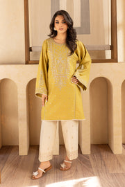 Rhea Lime 2Pc - Embroidered Karandi Dress