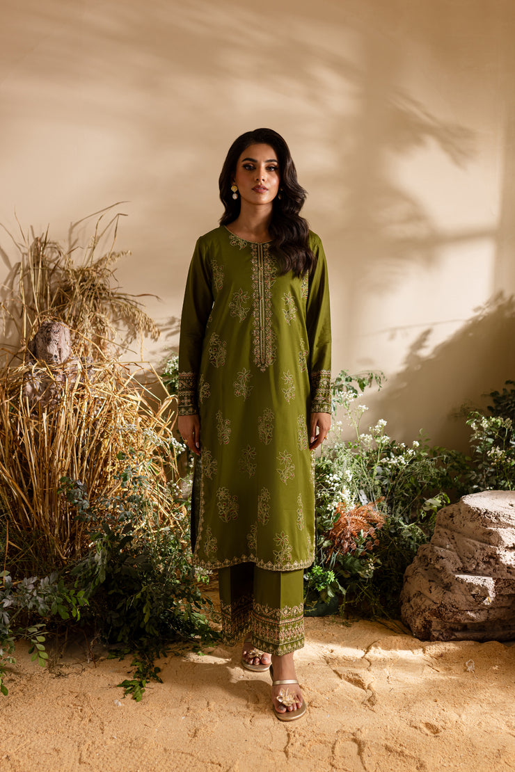 Brimsley 2Pc - Embroidered Lawn Dress - BATIK