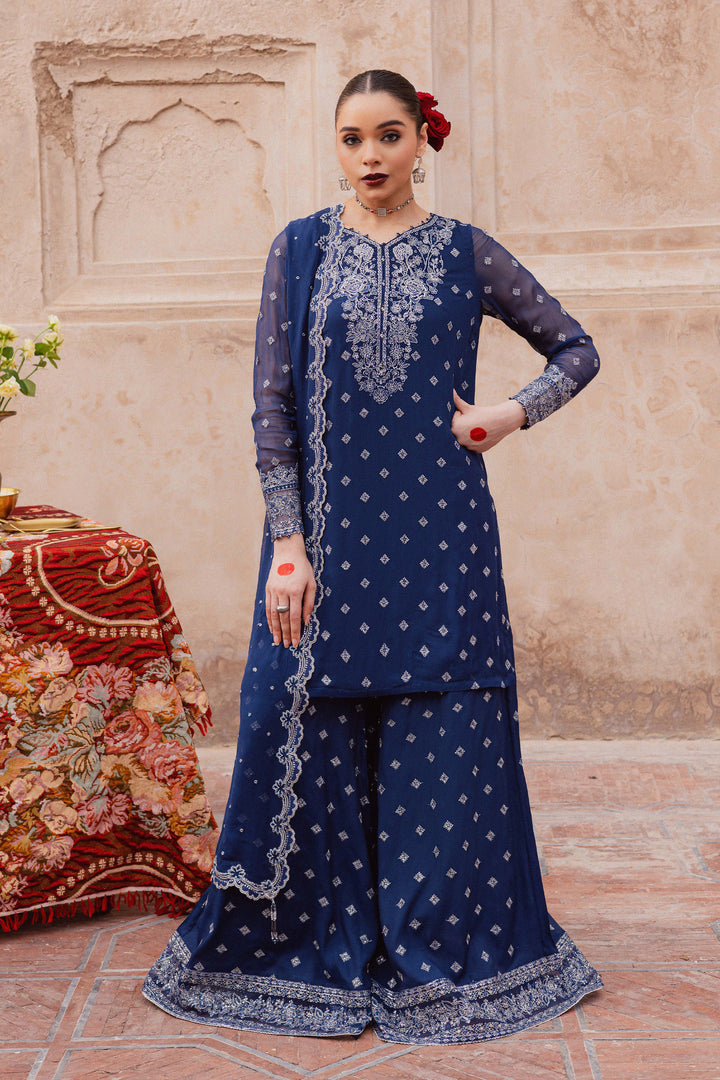 Sereene Sapphire 3Pc - Festive Luxe Pret