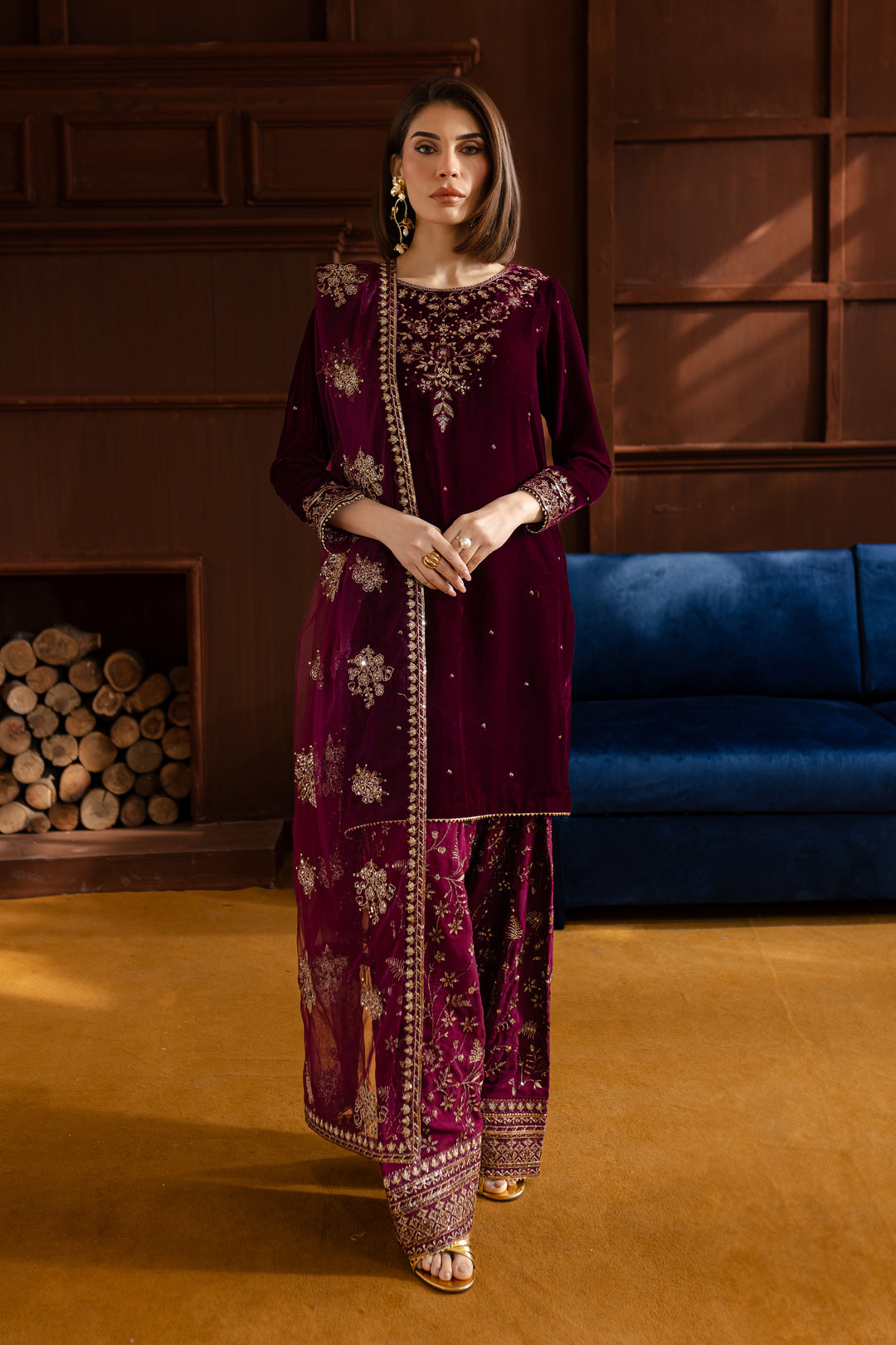 Amar 3Pc - Velvet Luxe Pret - BATIK