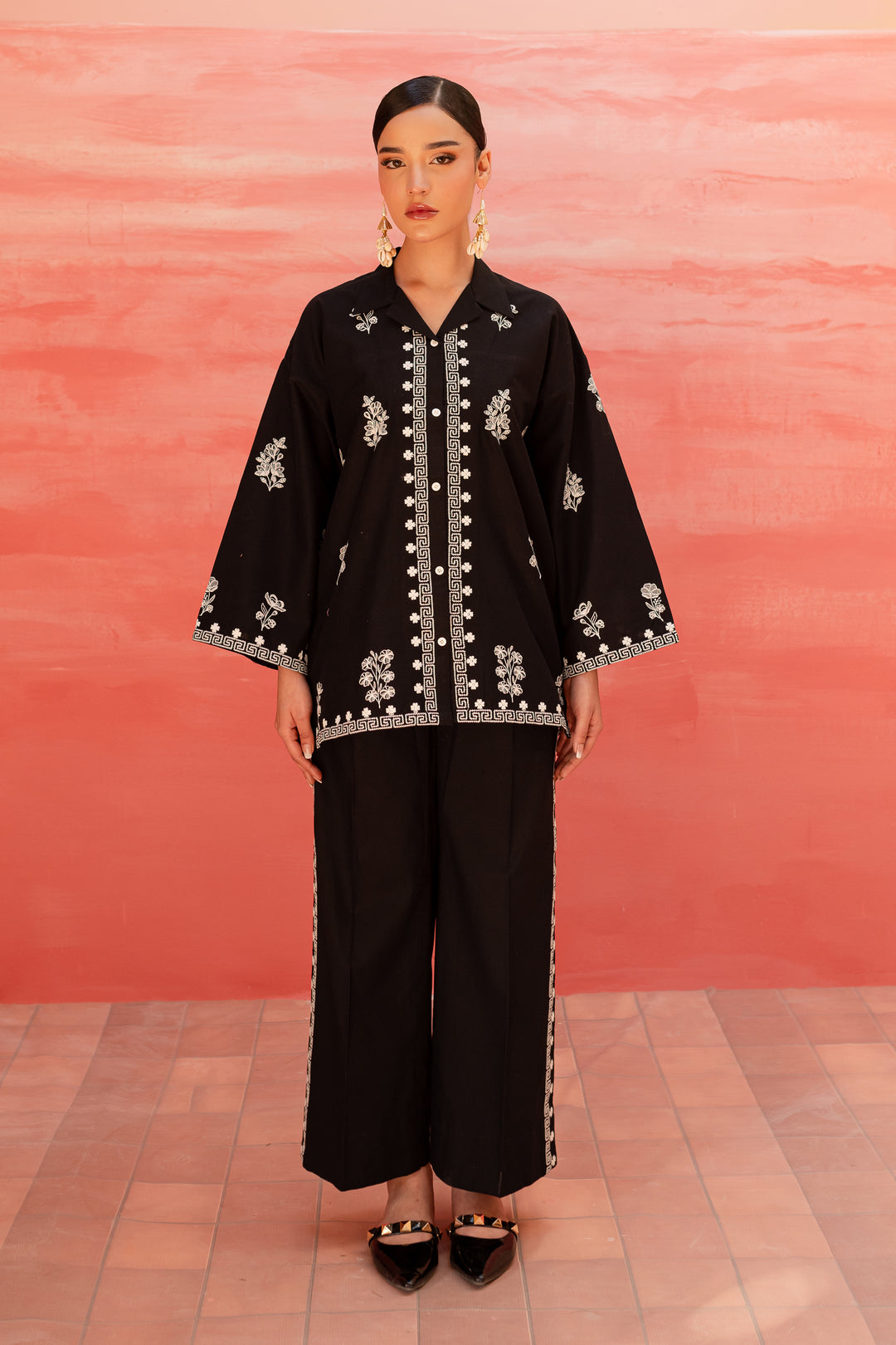 Dandelion 2pc - Embroidered Khaddar Dress - BATIK