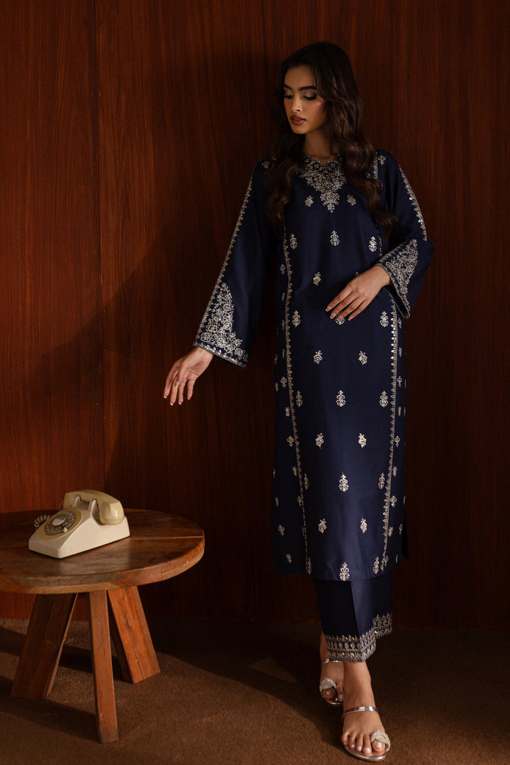 Sheen 2Pc - Embroidered Karandi Dress - BATIK