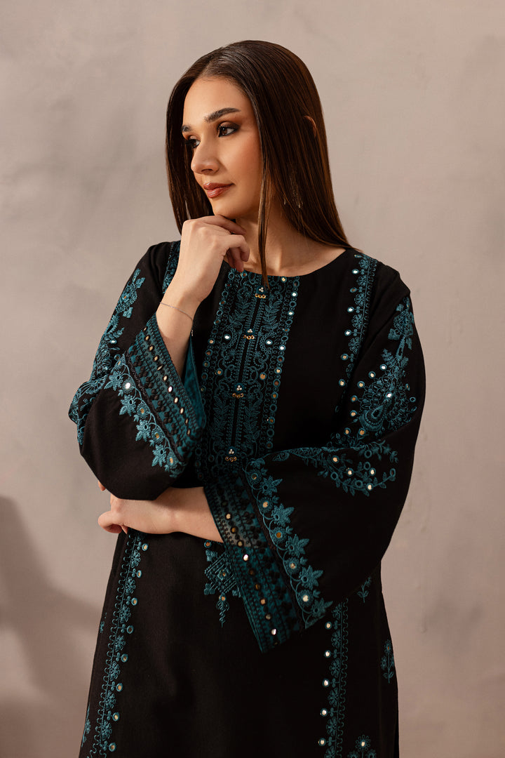 Misha Black 2Pc - Embroidered Karandi Dress - BATIK