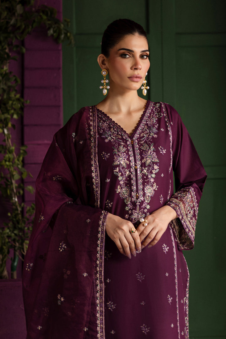 Envoye 3Pc - Embroidered Solid Dress - BATIK