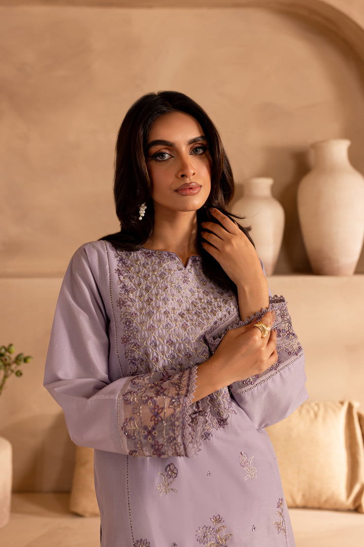 Purple Phoenix 2Pc - Embroidered Lawn Dress - BATIK