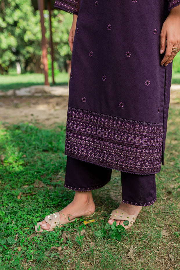 Aeris 2Pc -  Embroidered Karandi Dress - BATIK