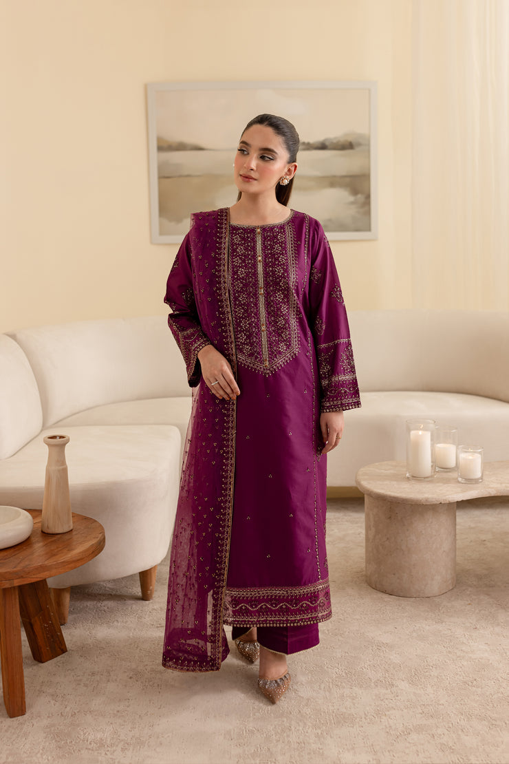 Kinn 3Pc - Embroidered Lawn Dress - BATIK