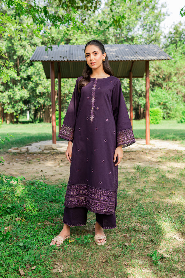 Aeris 2Pc -  Embroidered Karandi Dress - BATIK