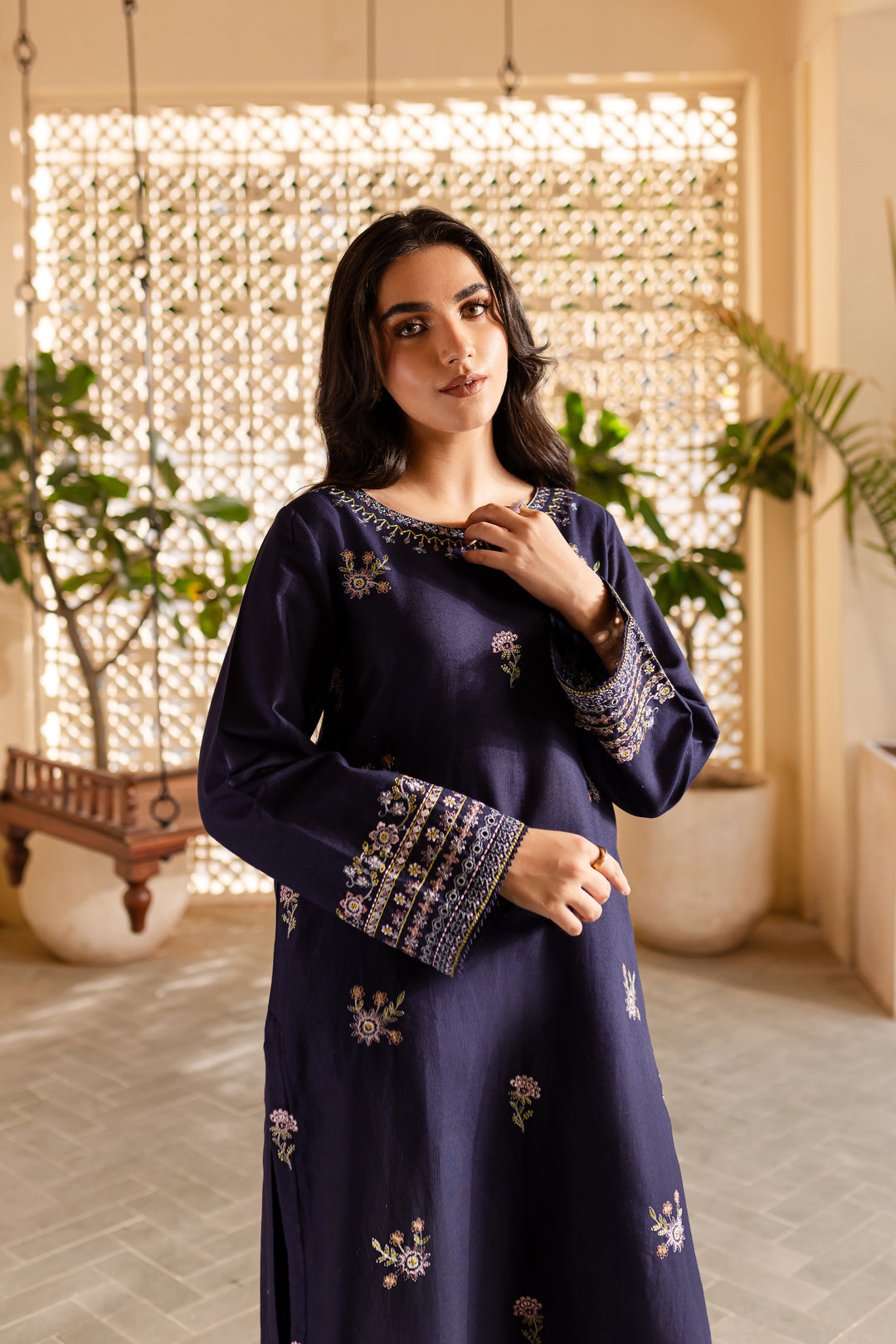 Moonlight 2Pc - Embroidered Khaddar Dress - BATIK