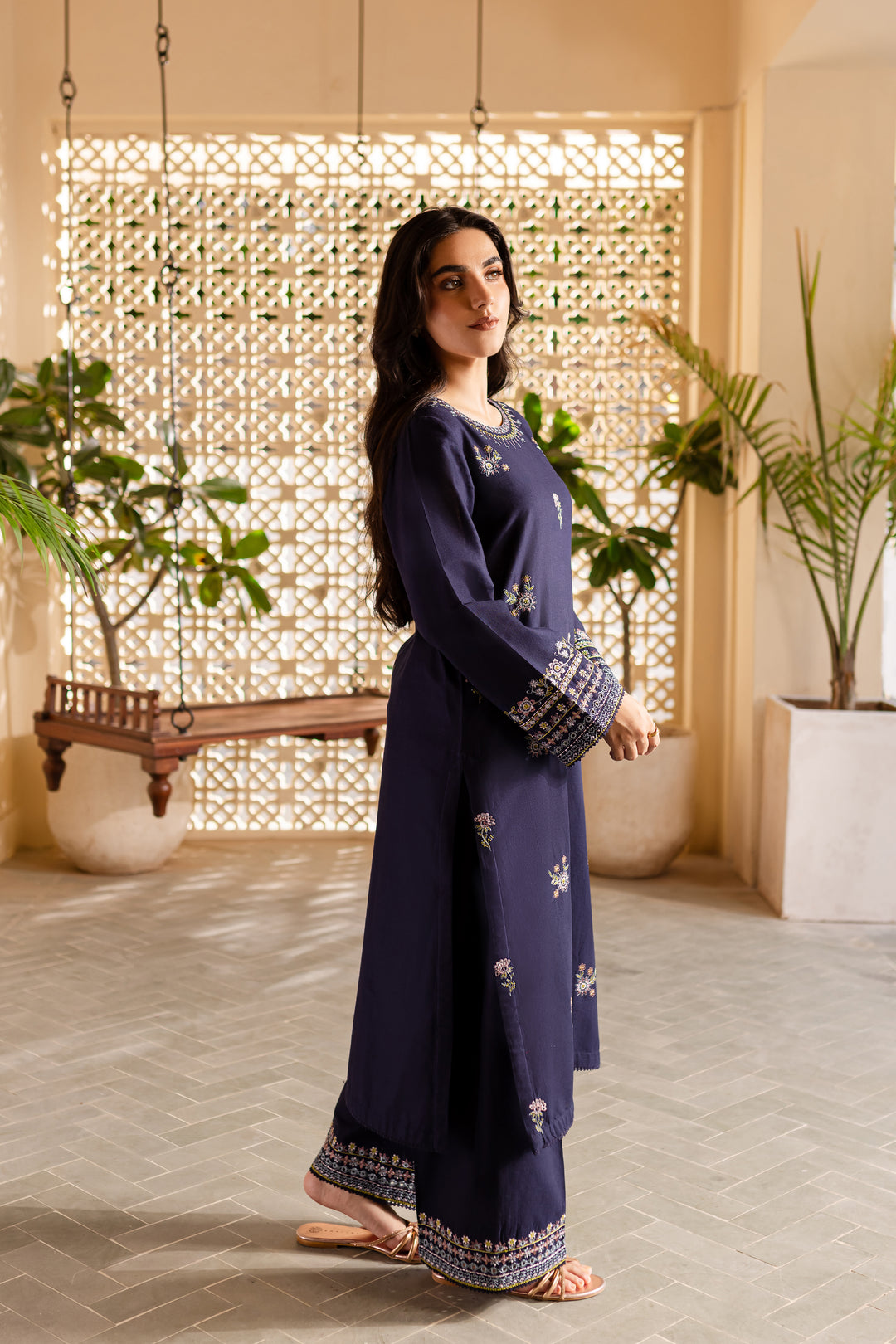 Moonlight 2Pc - Embroidered Khaddar Dress - BATIK