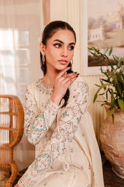 Almond 2Pc - Embroidered Lawn Dress