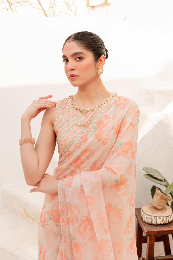 Aspin 4Pc - Luxe PRET Saree - BATIK