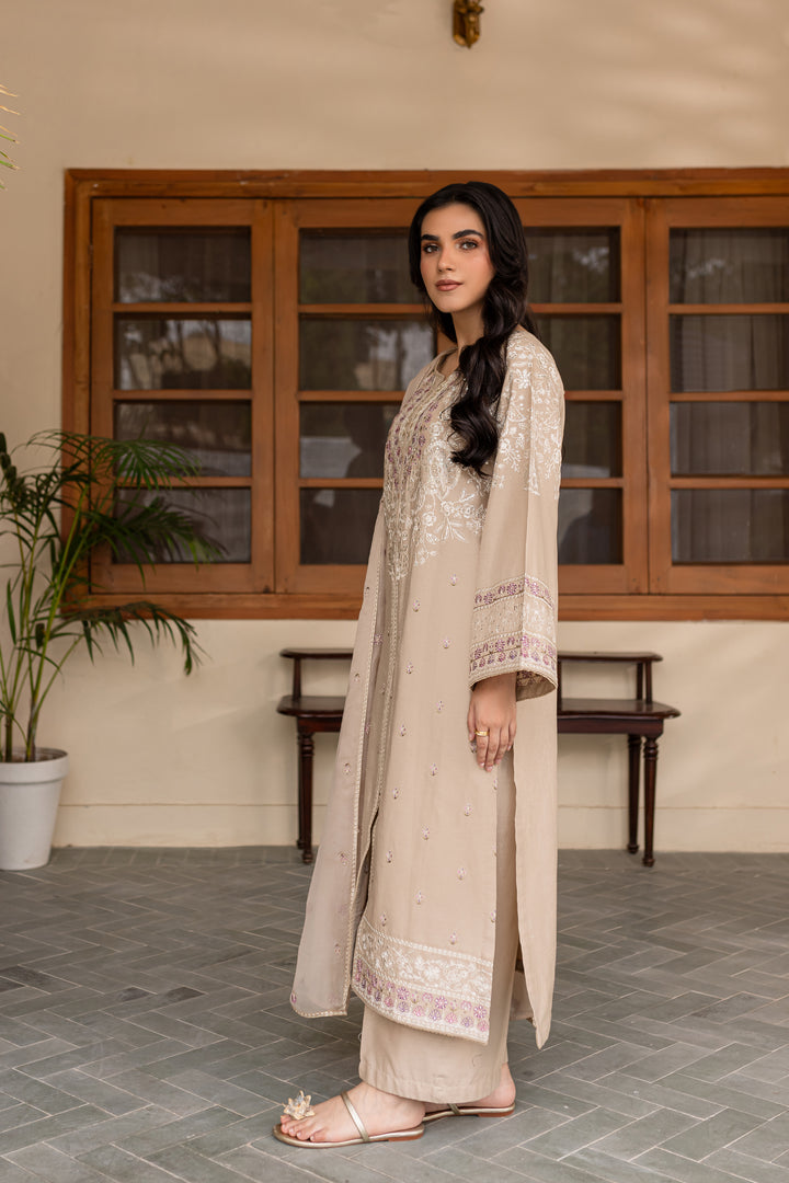 Musarrat 3Pc - Embroidered Khaddar Dress - BATIK