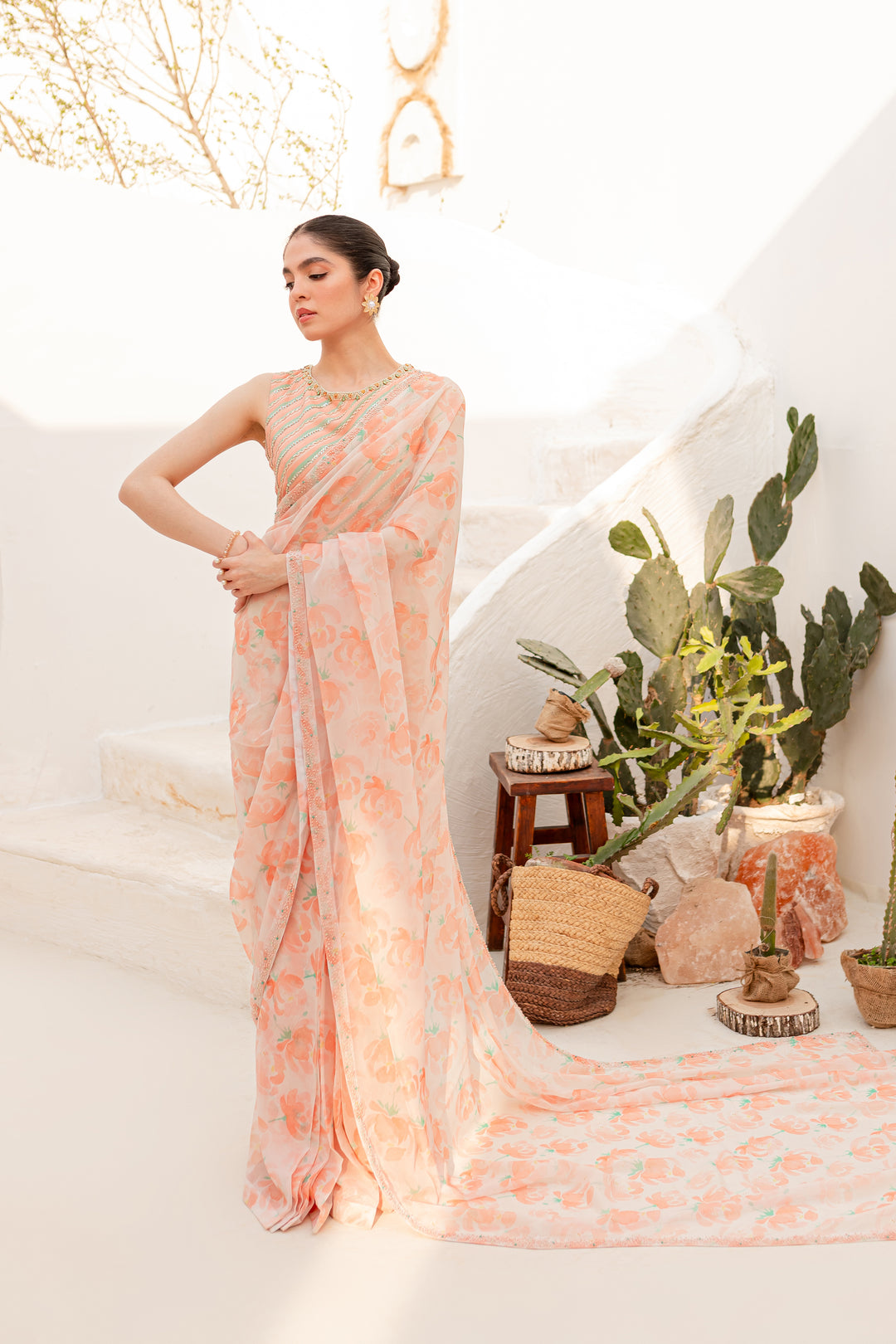 Aspin 4Pc - Luxe PRET Saree - BATIK