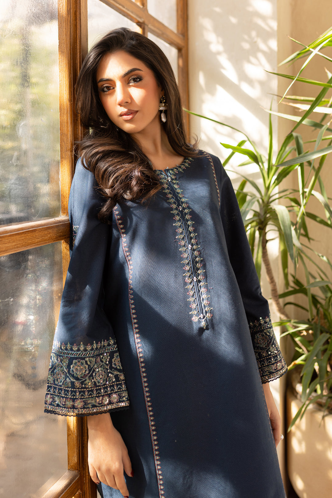 Ocean Bay 2Pc - Embroidered Khaddar Dress - BATIK