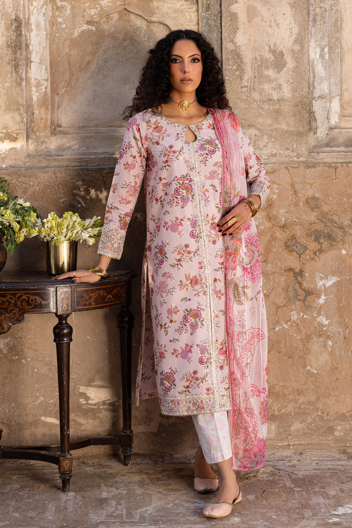 Pink Lilly 3Pc - Printed Lawn Dress