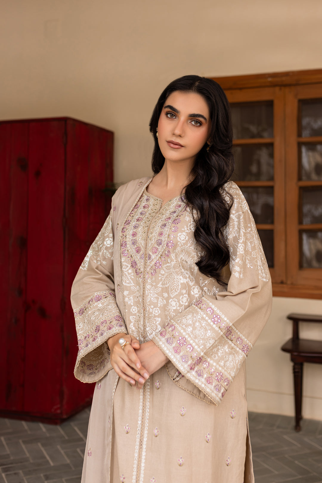 Musarrat 3Pc - Embroidered Khaddar Dress - BATIK