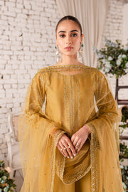 Gold Clay 3Pc - Embroidered Lawn Dress