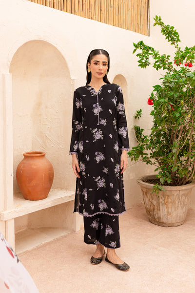 Jet Black 2Pc - Printed Lawn Dress - BATIK