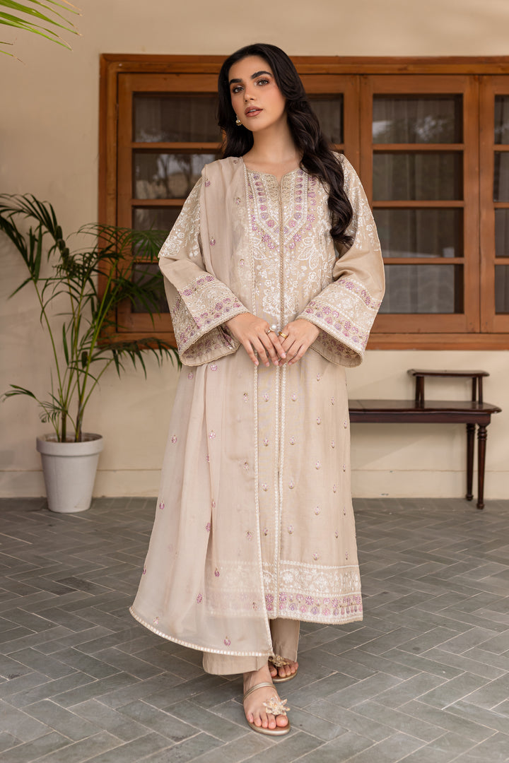 Musarrat 3Pc - Embroidered Khaddar Dress - BATIK