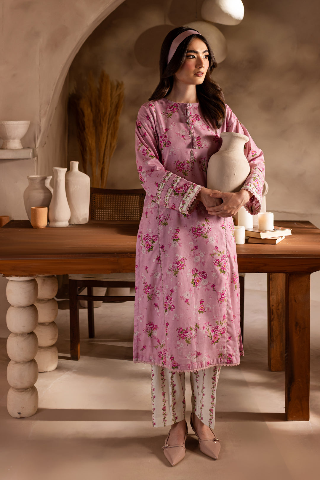 Phil 2Pc - Printed Khaddar Dress - BATIK