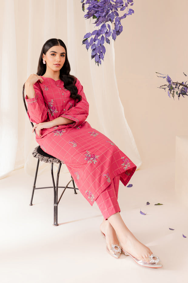 Fira 2Pc - Embroidered Jacquard Dress - BATIK