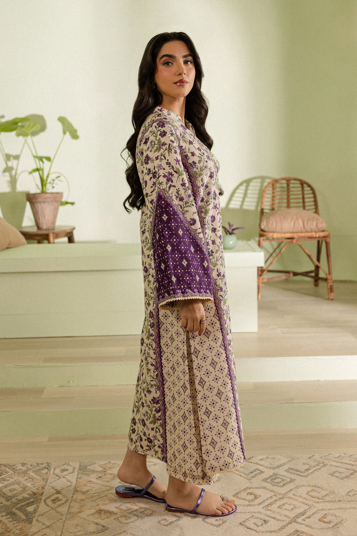 Cyber Grape 2Pc - Printed Khaddar Dress - BATIK