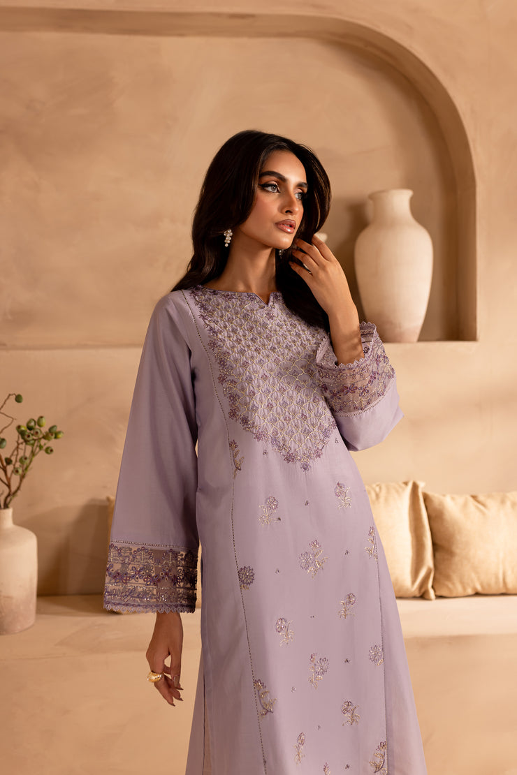 Purple Phoenix 2Pc - Embroidered Lawn Dress - BATIK