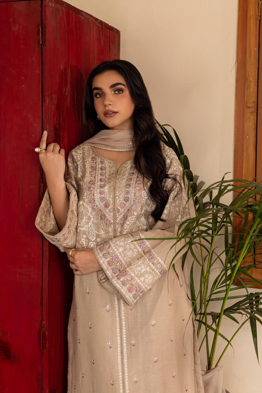 Musarrat 3Pc - Embroidered Khaddar Dress - BATIK