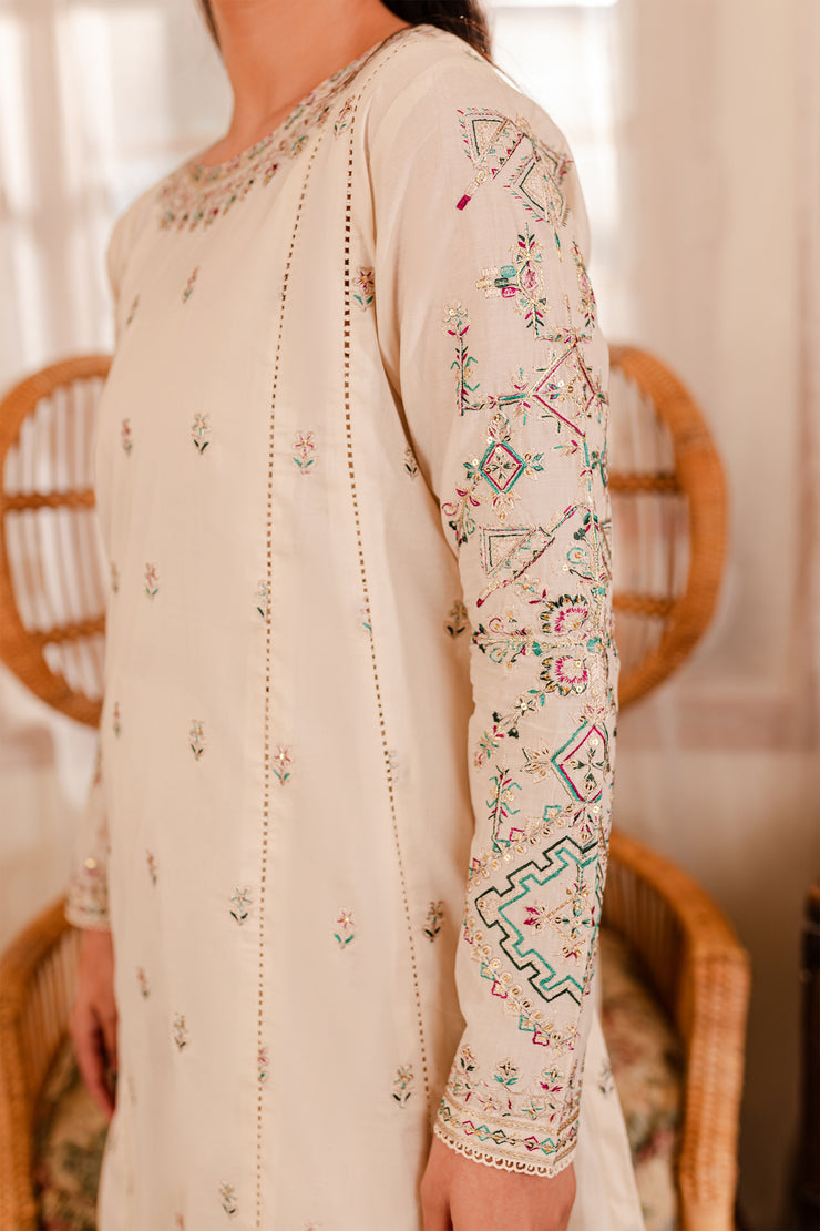 Almond 2Pc - Embroidered Lawn Dress - BATIK