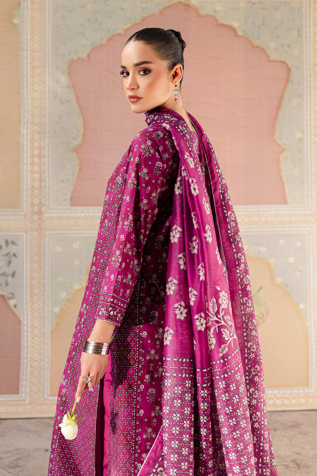 Pink Arsh 3Pc - Printed Lawn Dress