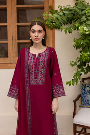 Nirmal 3Pc - Embroidered Khaddar Dress - BATIK