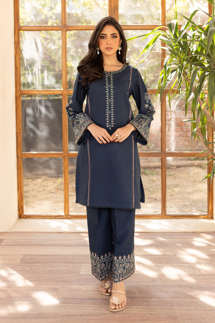 Ocean Bay 2Pc - Embroidered Khaddar Dress - BATIK