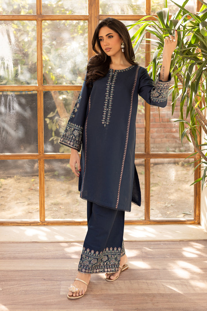 Ocean Bay 2Pc - Embroidered Khaddar Dress - BATIK