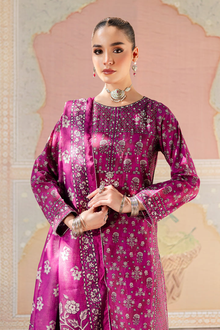 Pink Arsh 3Pc - Printed Lawn Dress