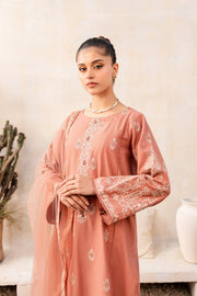 Nate 3Pc - Embroidered Karandi Dress - BATIK