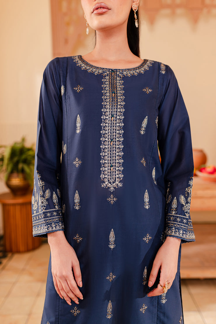 Emery 2Pc - Embroidered Lawn Dress - BATIK