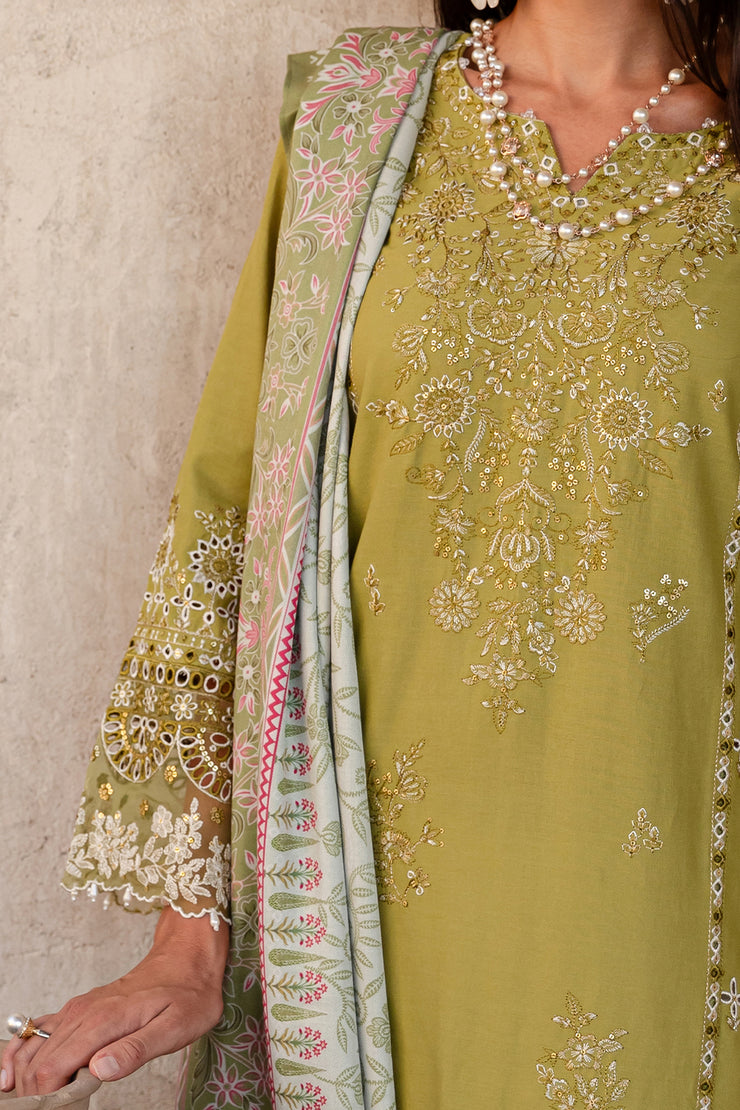 Medisen 3Pc - Embroidered Khaddar Dress