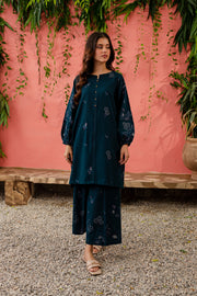 Willow 2Pc - Embroidered Khaddar Dress - BATIK
