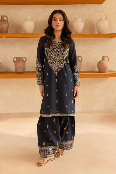 Blue Opal 2Pc- Embroidered Lawn Dress