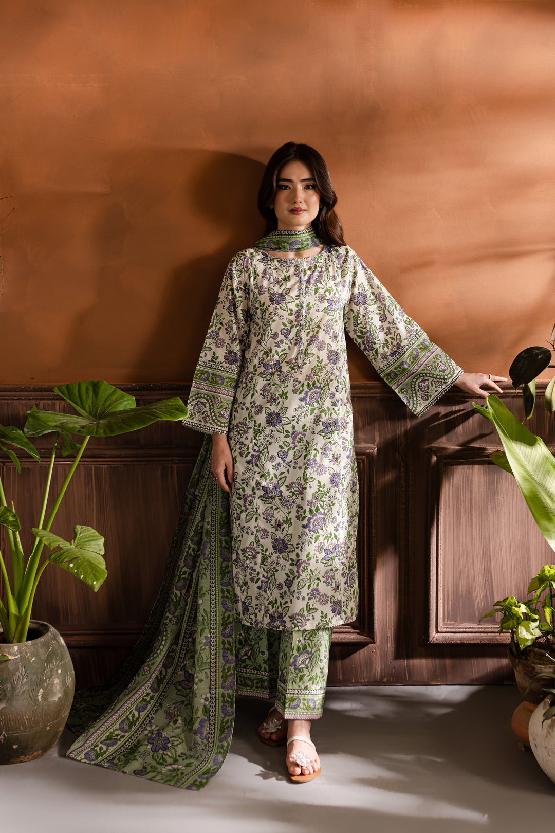 Parisa 3Pc - Printed Lawn Dress - BATIK