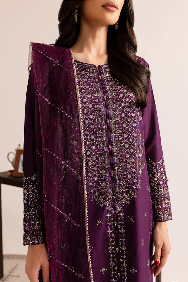 Alleia 3Pc - Embroidered Lawn Dress