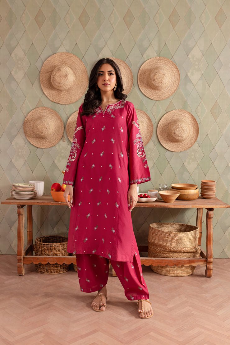 Blush Bunny 2Pc - Embroidered Lawn Dress - BATIK