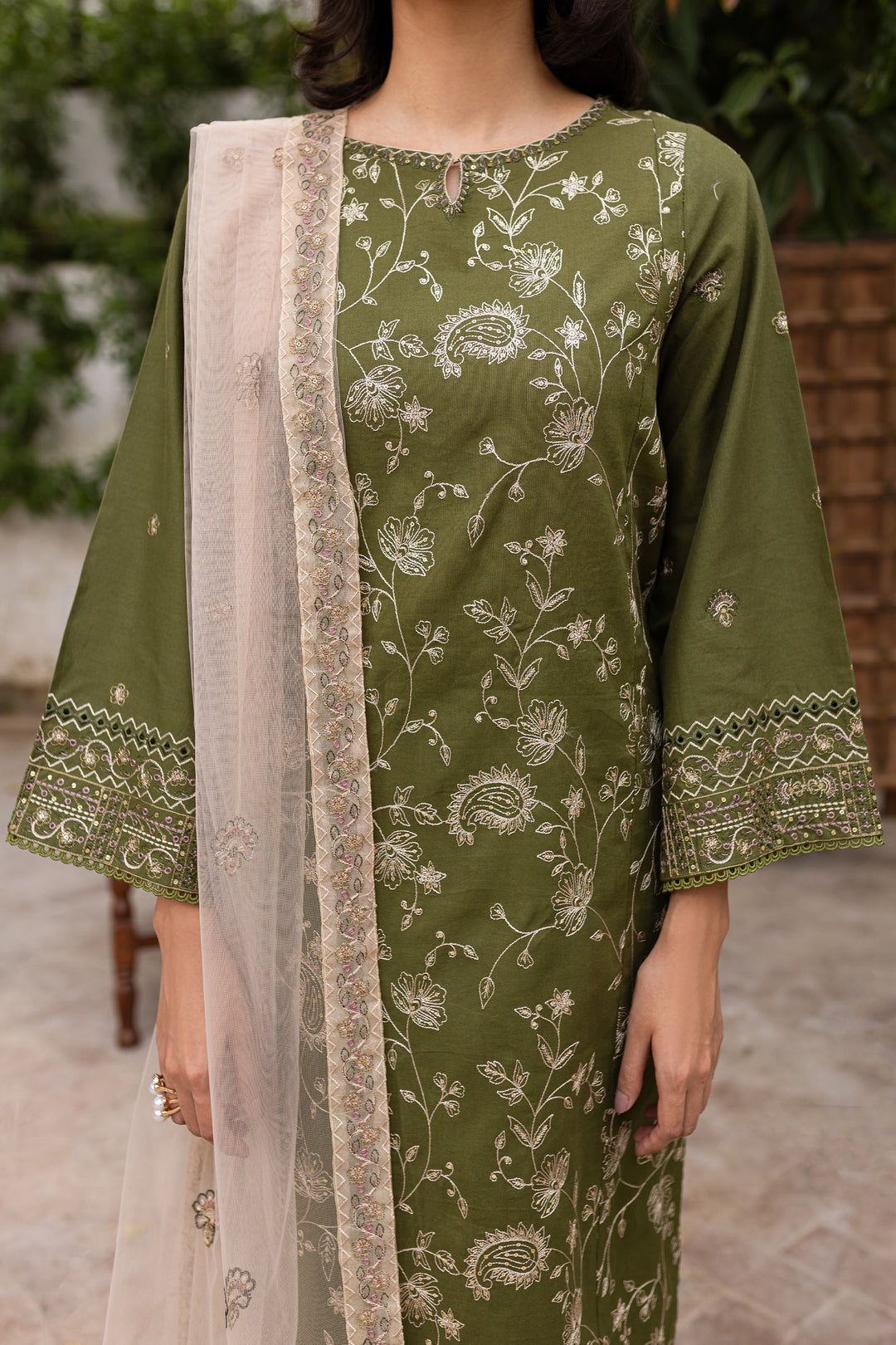 Lubana 3pc - Embroidered Khaddar Dress - BATIK