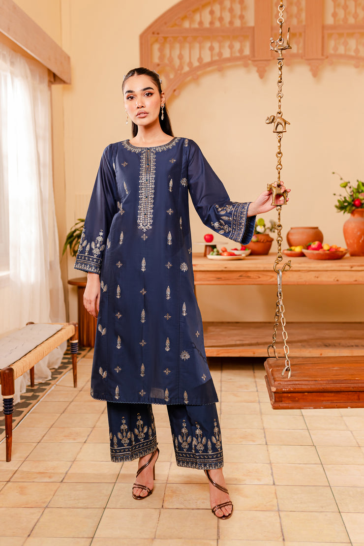 Emery 2Pc - Embroidered Lawn Dress - BATIK