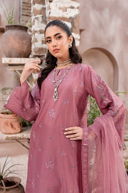 Perry 3Pc - Embroidered Lawn Dress | BATIK