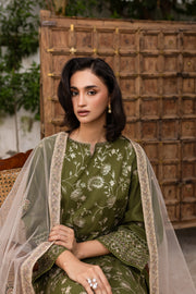 Lubana 3pc - Embroidered Khaddar Dress - BATIK