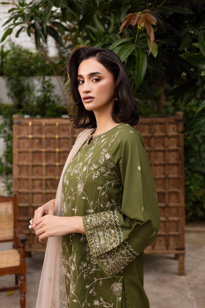 Lubana 3pc - Embroidered Khaddar Dress - BATIK